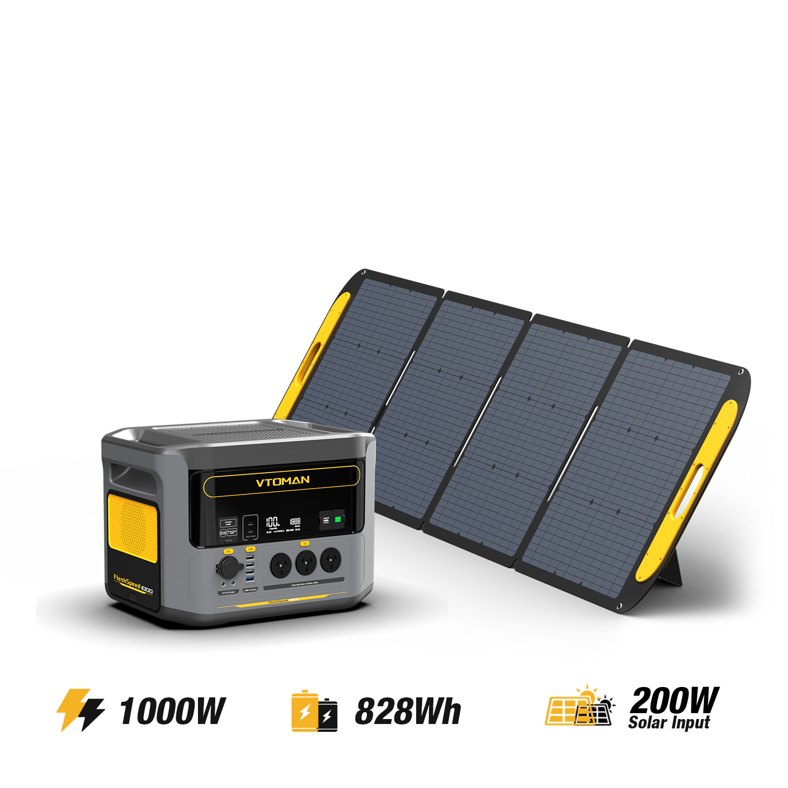 Bundle FlashSpeed 1000+VS200 Solar Panel