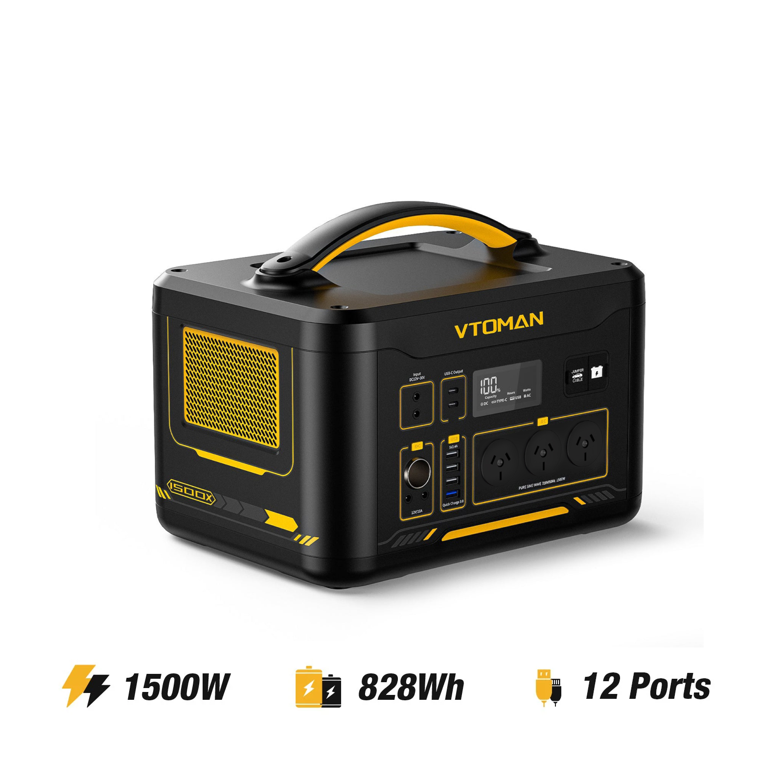 Jump 1500W/ 828Wh  110W Solar Generator