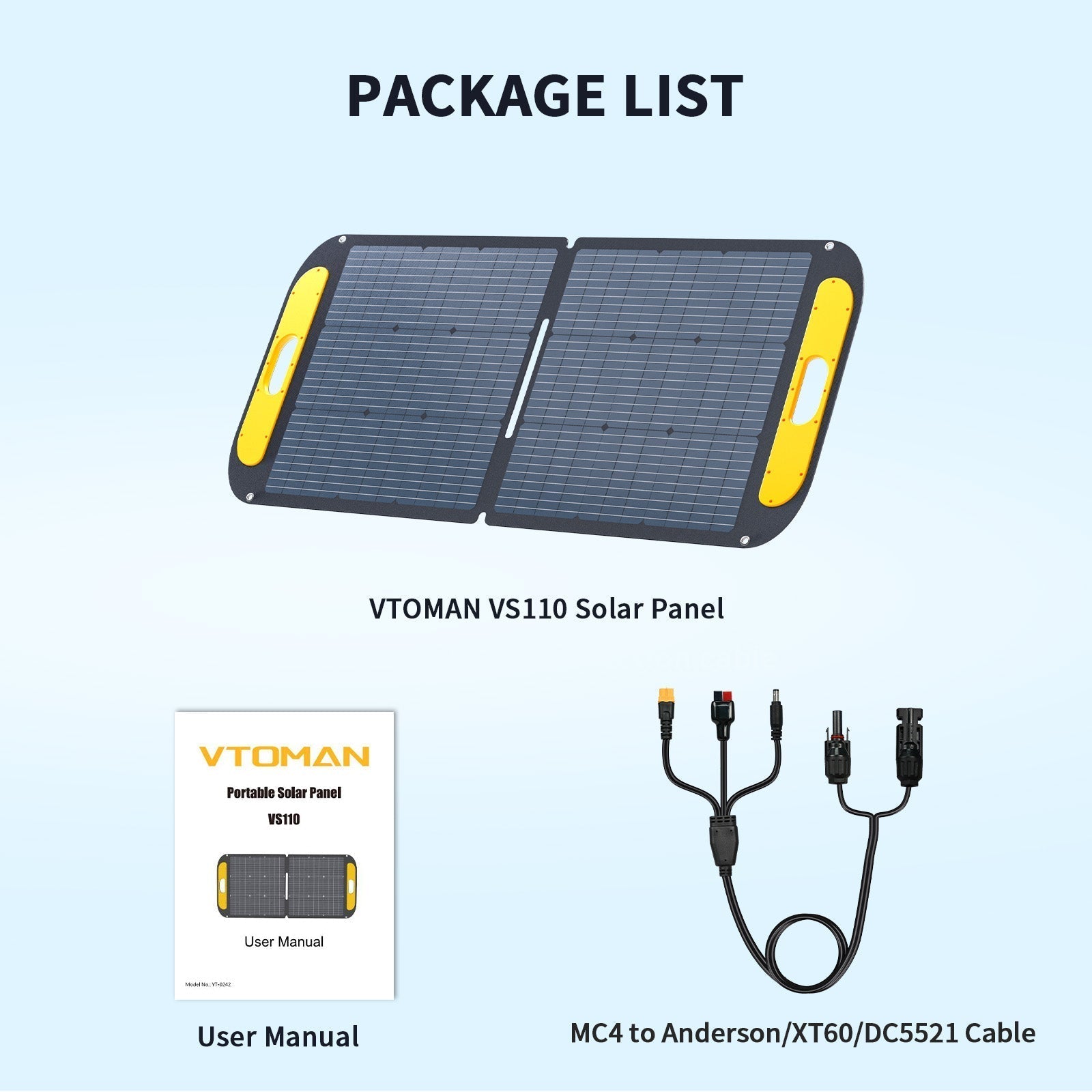 VTOMAN 110W Foldable Portable Solar Panels