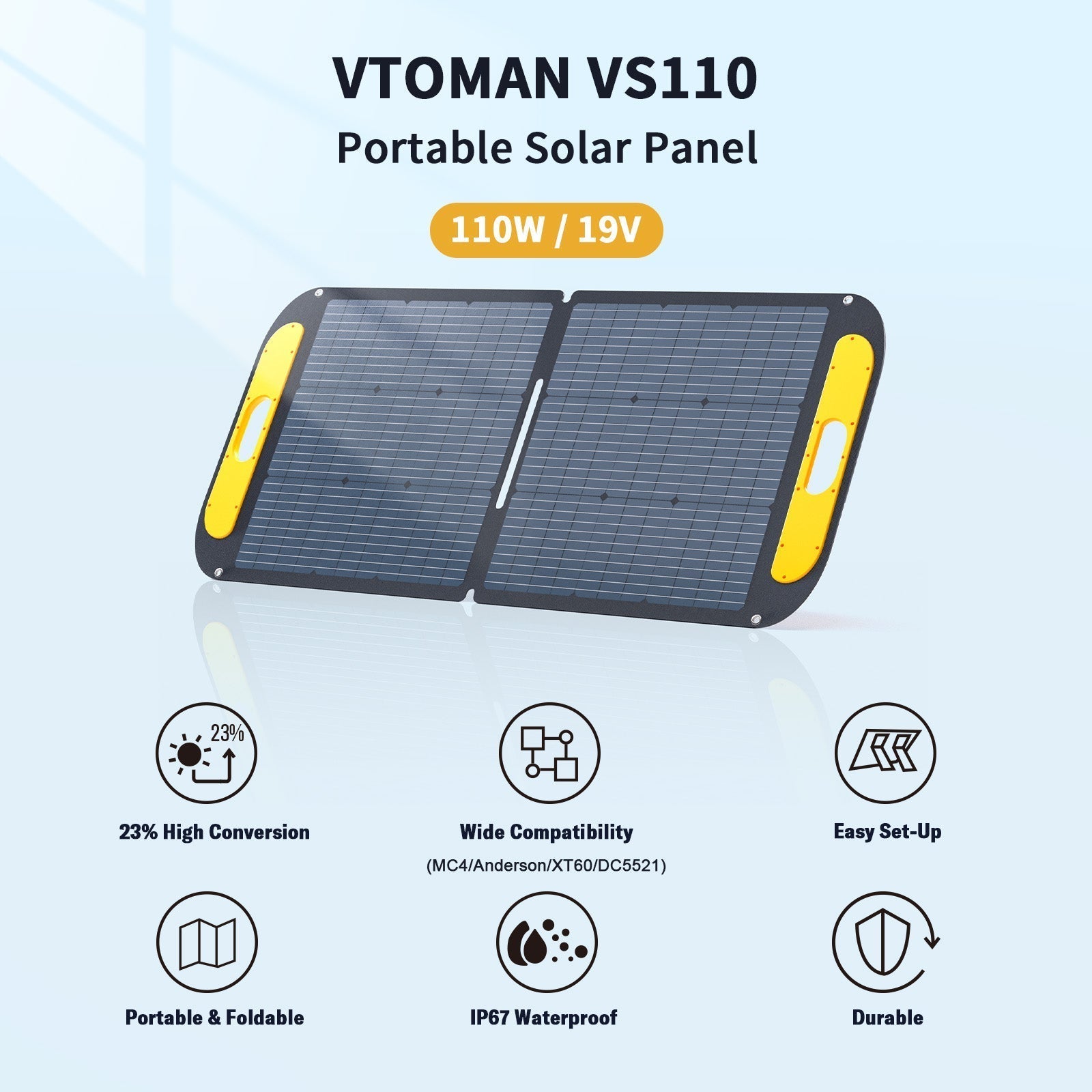 VTOMAN 110W Foldable Portable Solar Panels