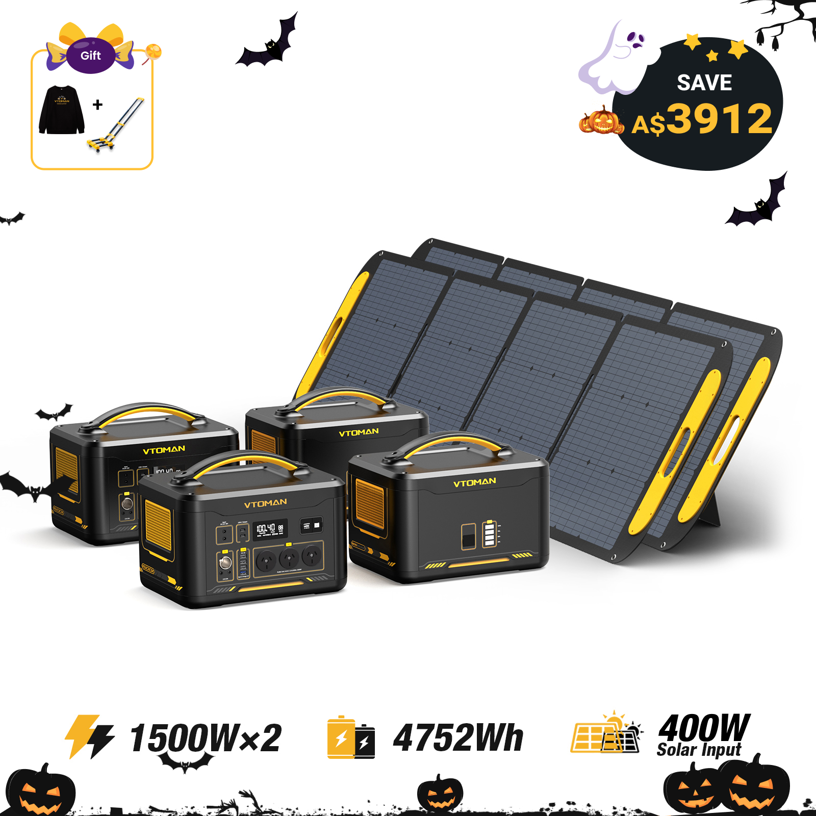 Jump 1500W/4752Wh 400W Solar Generator