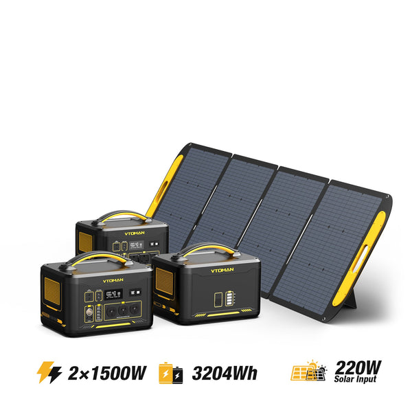 Jump 1500W/3204Wh 220W Solar Generator