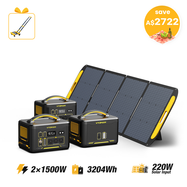 Jump 1500W/3204Wh 220W Solar Generator