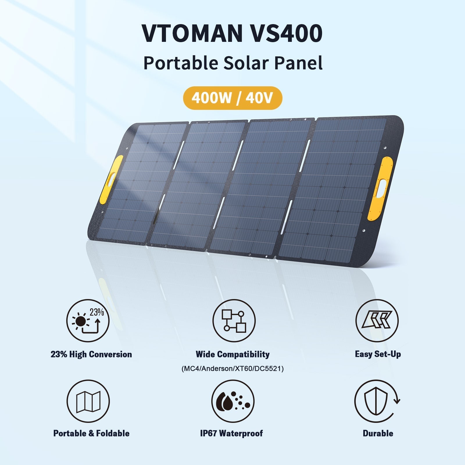 VTOMAN 400W Foldable Portable Solar Panels