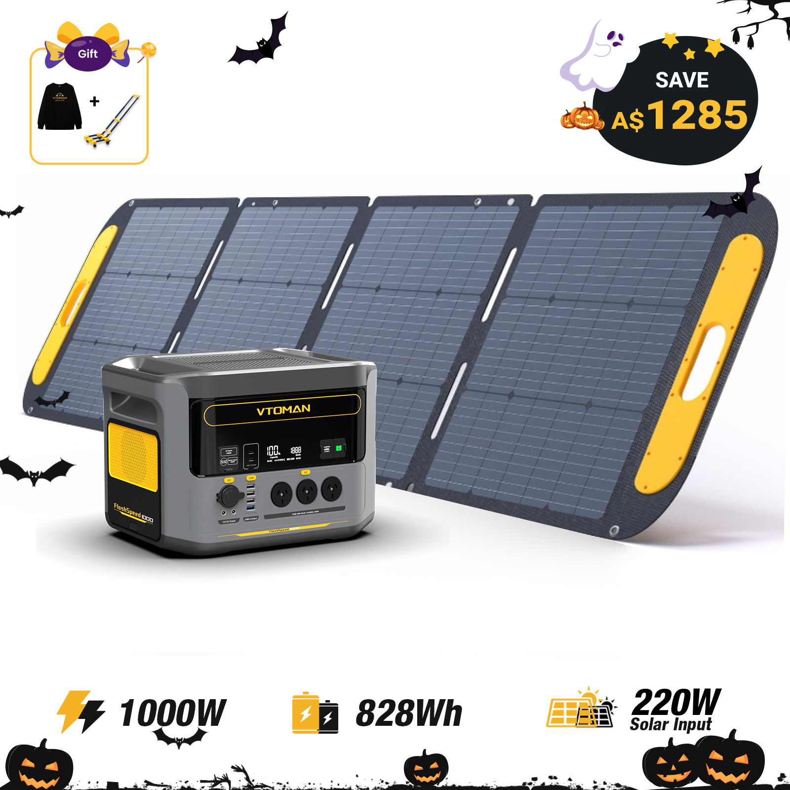 VTOMAN FlashSpeed 1000 Power Station 828Wh | 1000W