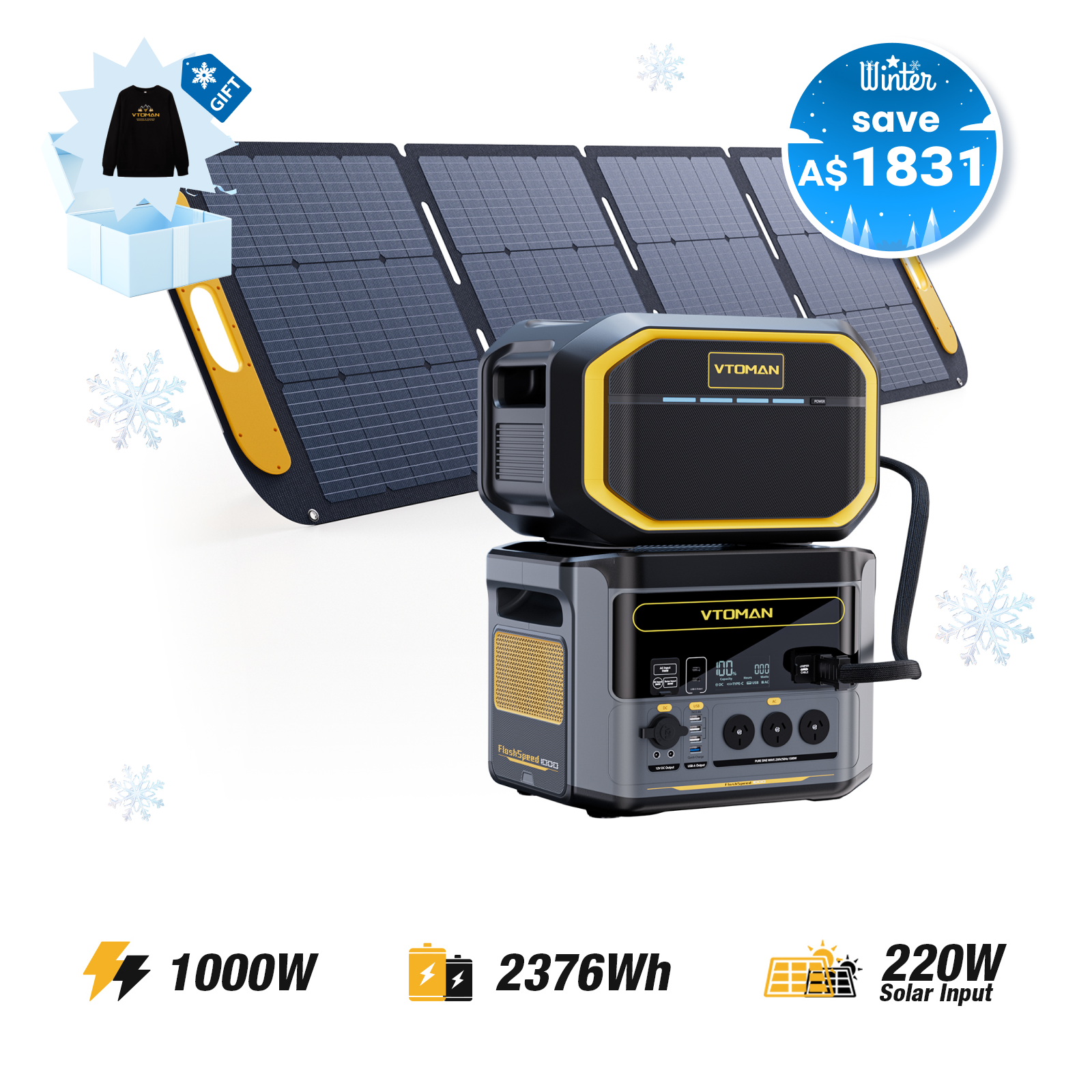 VTOMAN FlashSpeed 1000 Power Station 828Wh | 1000W