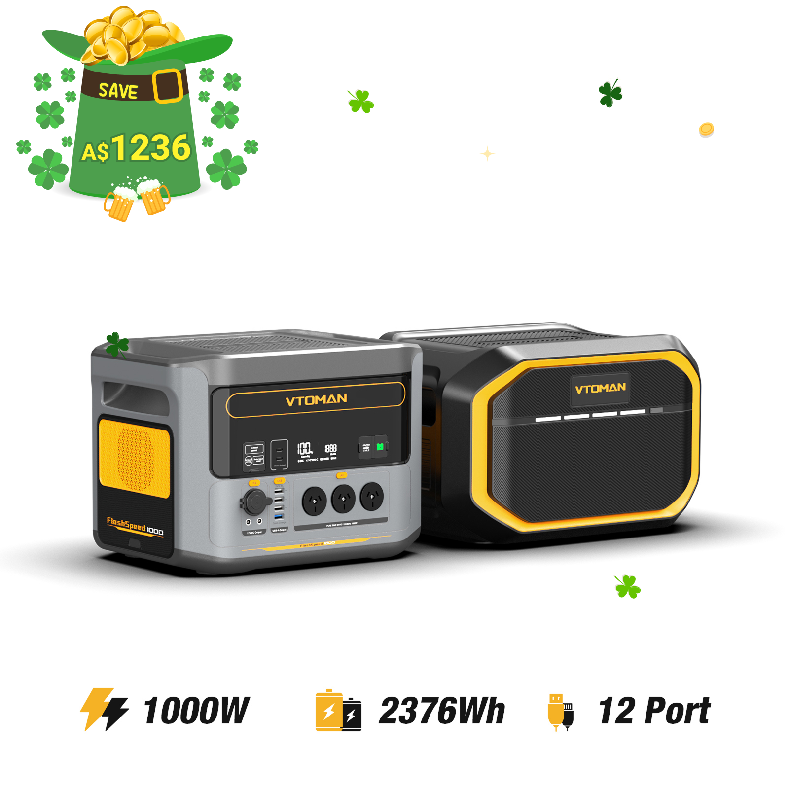 VTOMAN FlashSpeed 1000 Power Station 828Wh | 1000W