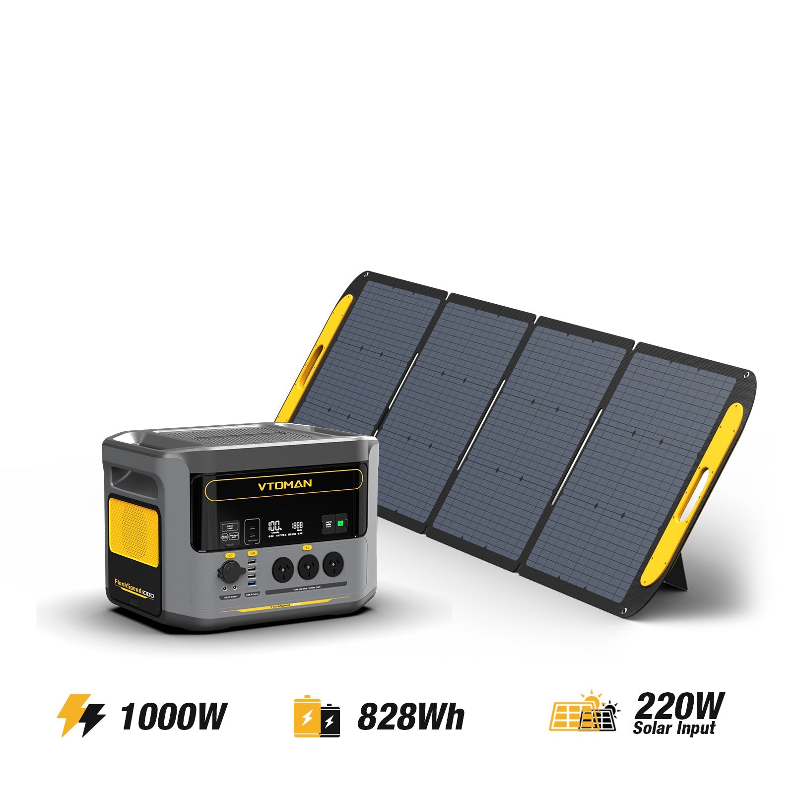 Bundle FlashSpeed 1000+VS220 Solar Panel