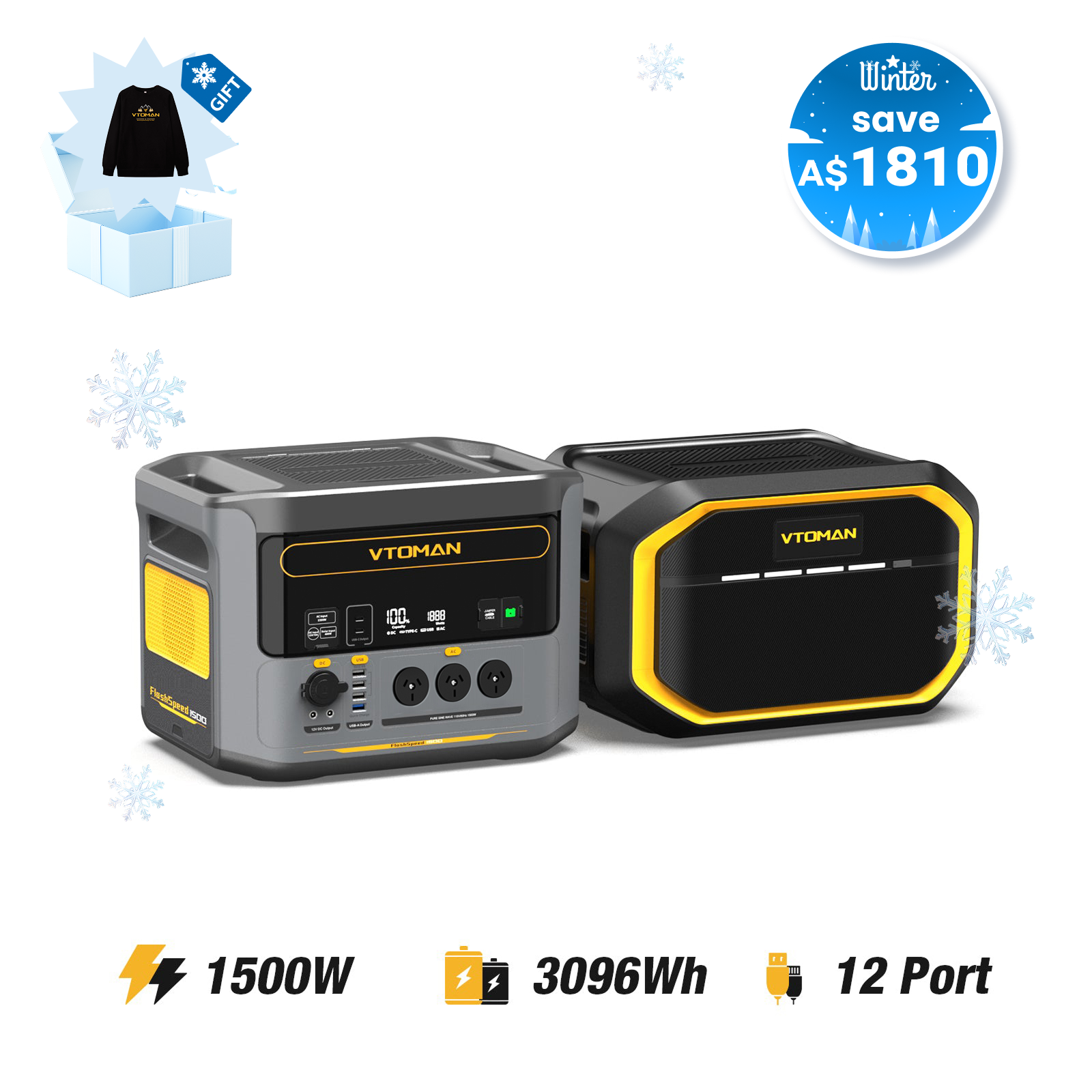 Bundle FlashSpeed 1500 + 1548Wh Extra Battery