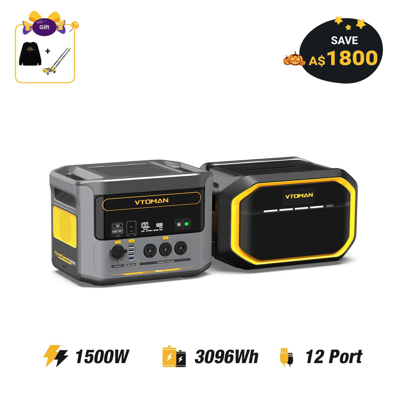 Bundle FlashSpeed 1500 + 1548Wh Extra Battery