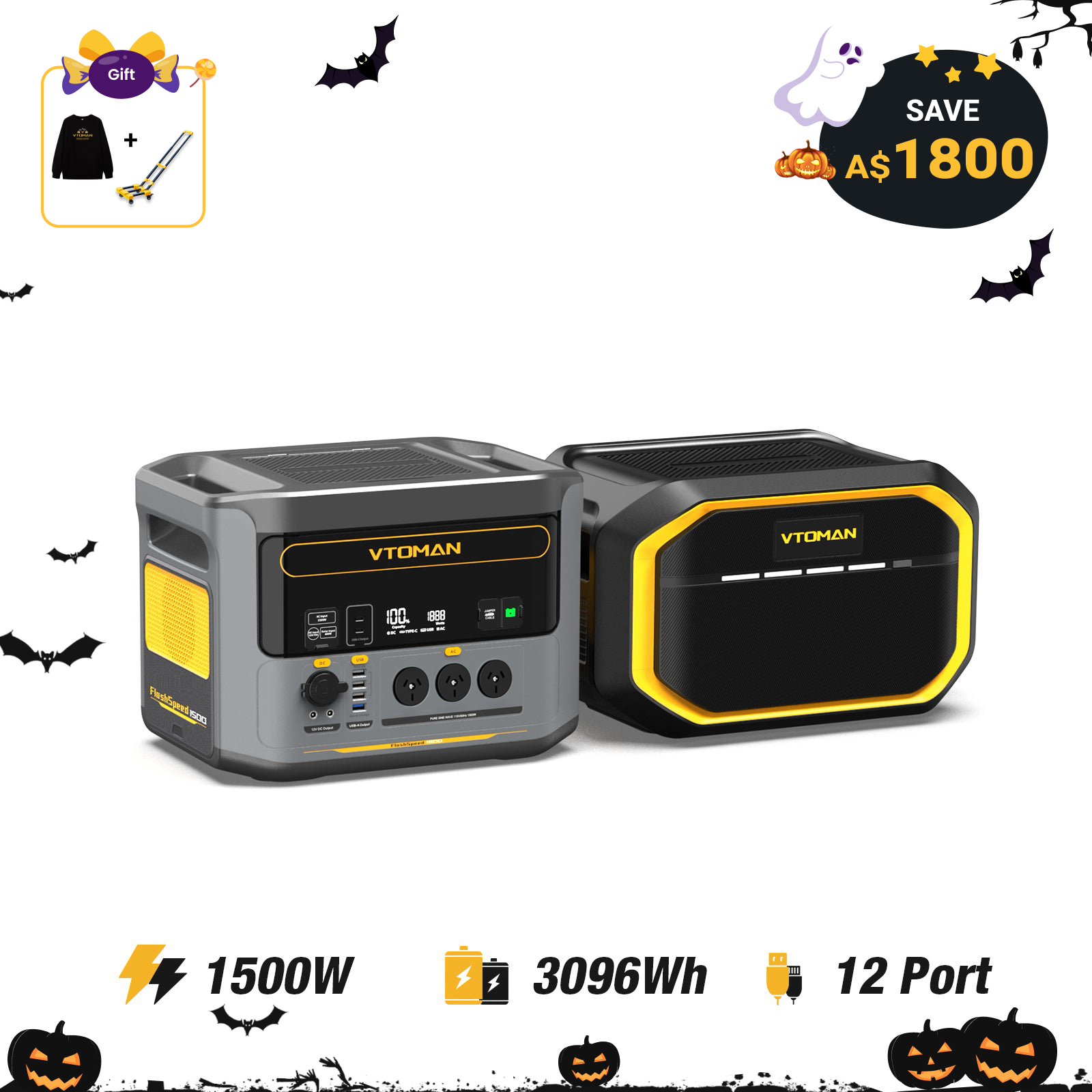 VTOMAN FlashSpeed 1500 Portable Power Station
