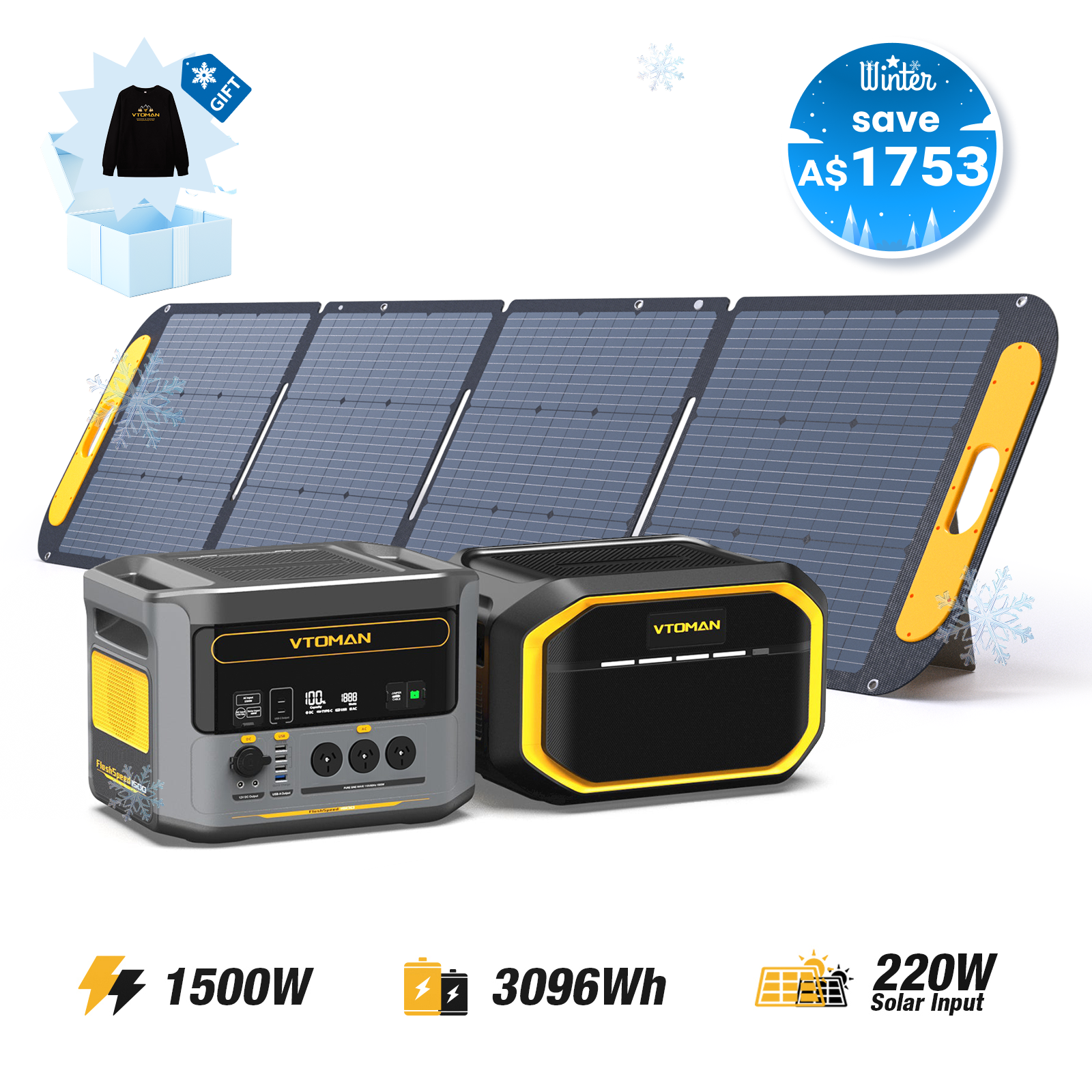 VTOMAN FlashSpeed 1500 Portable Power Station