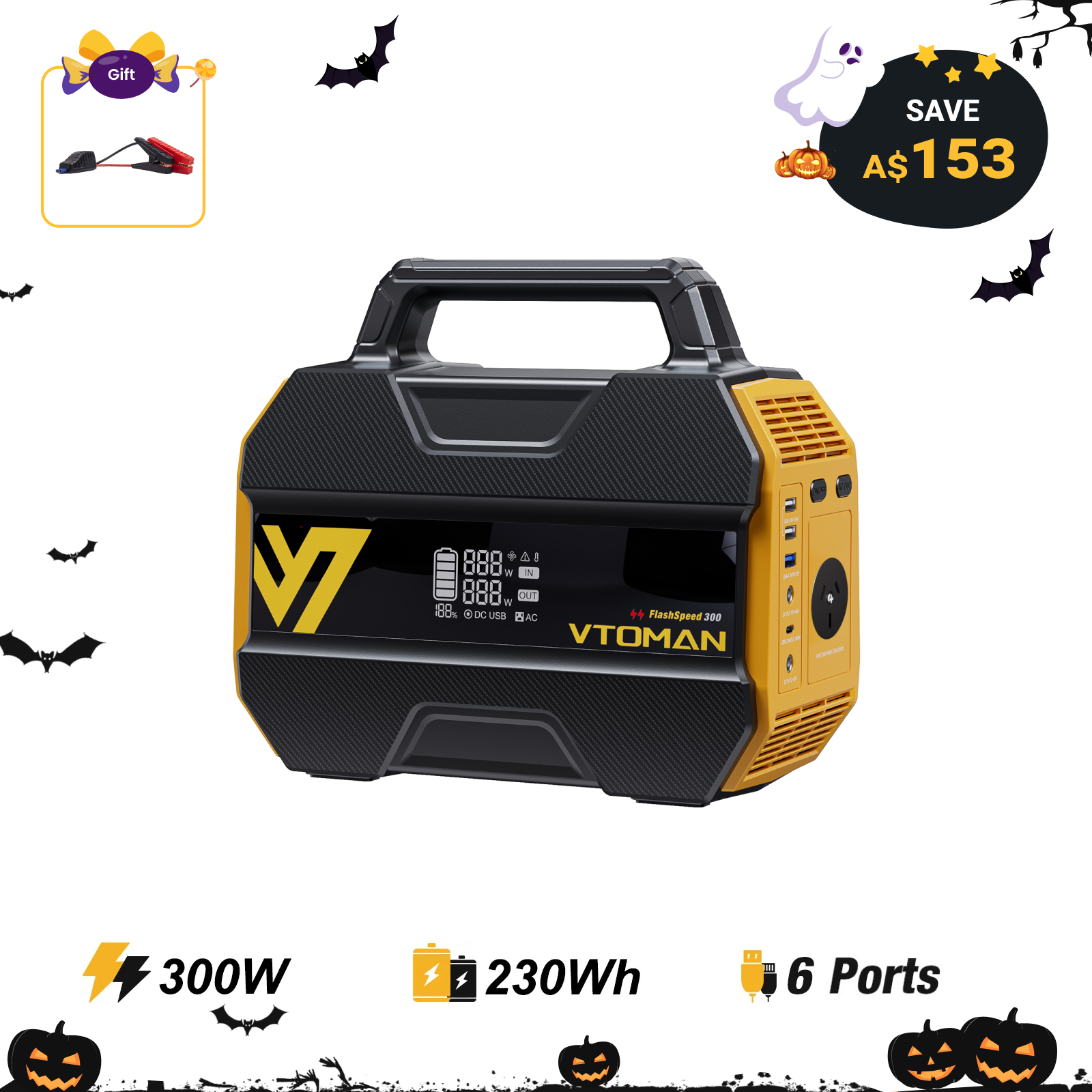 VTOMAN FlashSpeed 300 Portable Power Station