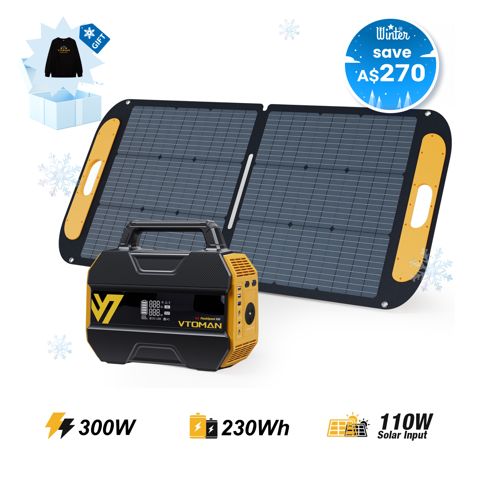 VTOMAN FlashSpeed 300 Portable Power Station