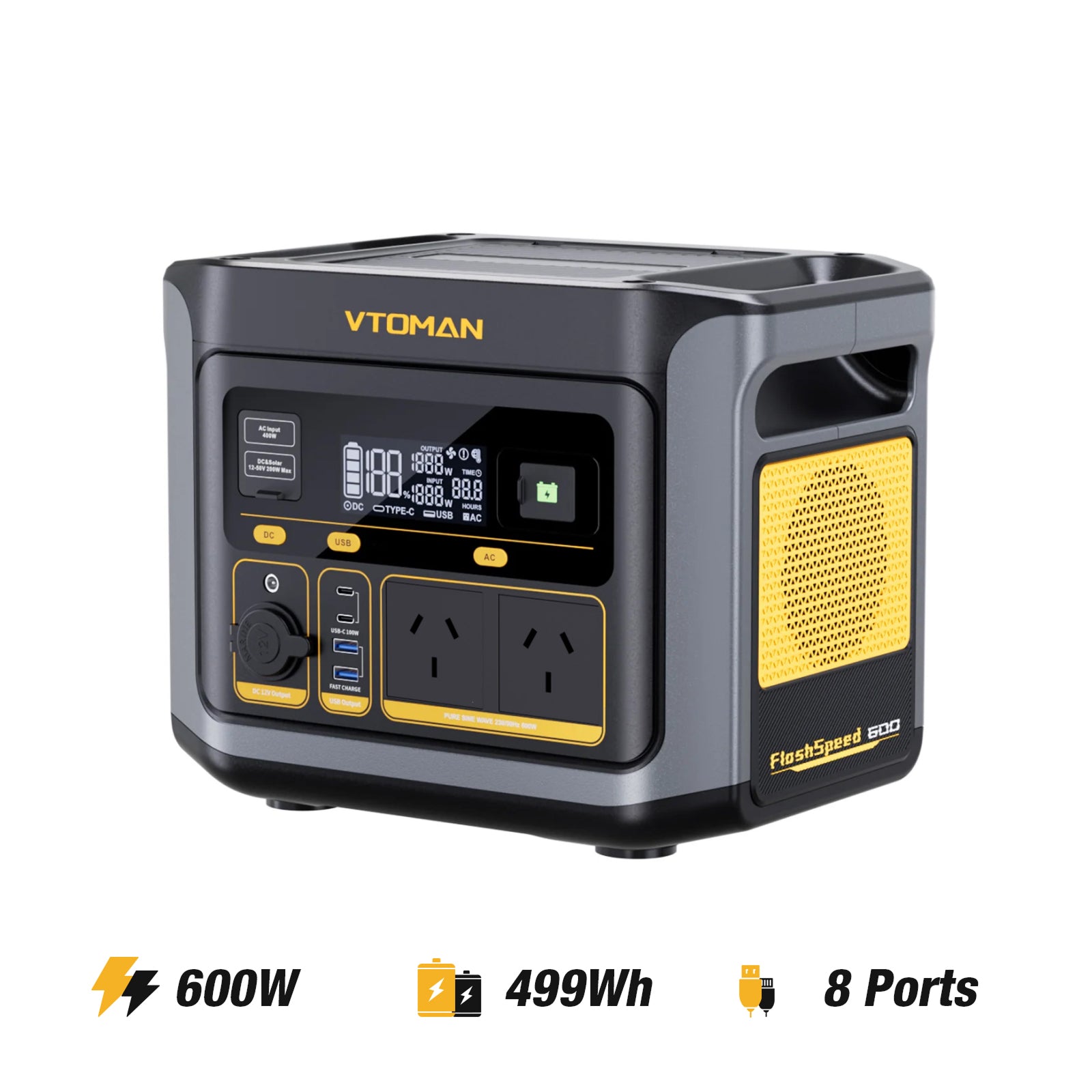 VTOMAN FlashSpeed 600 +200W Solar Panel