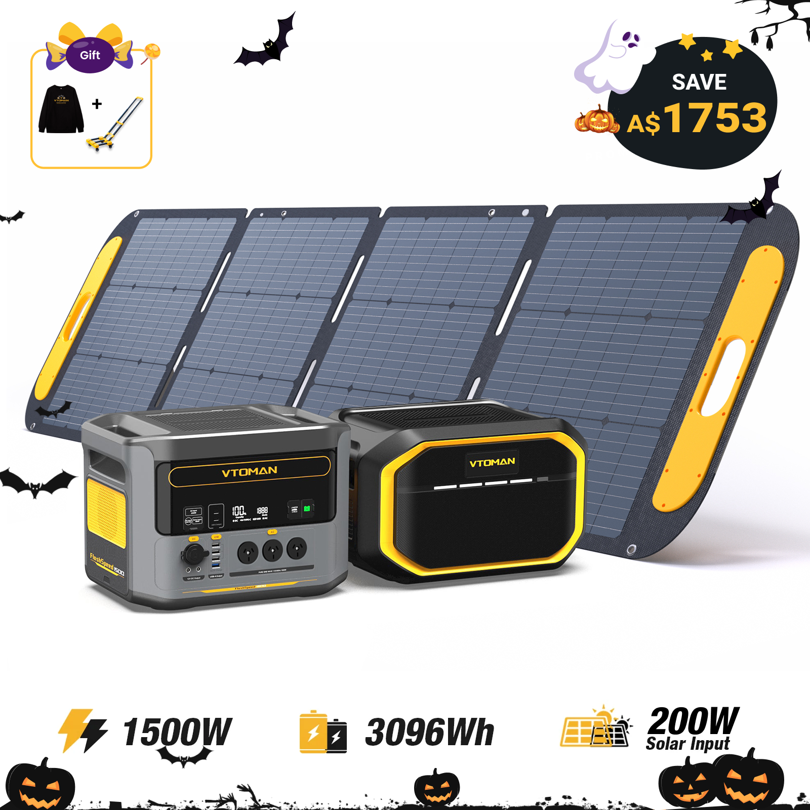 VTOMAN FlashSpeed 1500 Portable Power Station