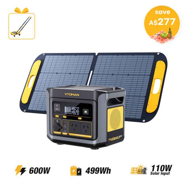 VTOMAN FlashSpeed 600 +110W Solar Panel