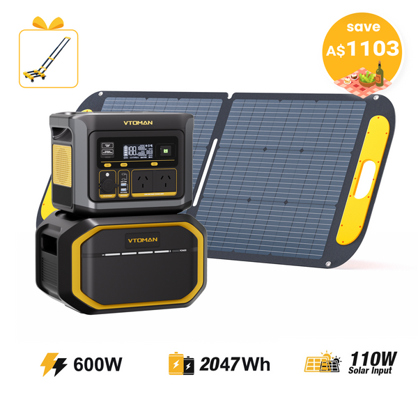 VTOMAN FlashSpeed 600 +Extra Battery+110W Solar Panel