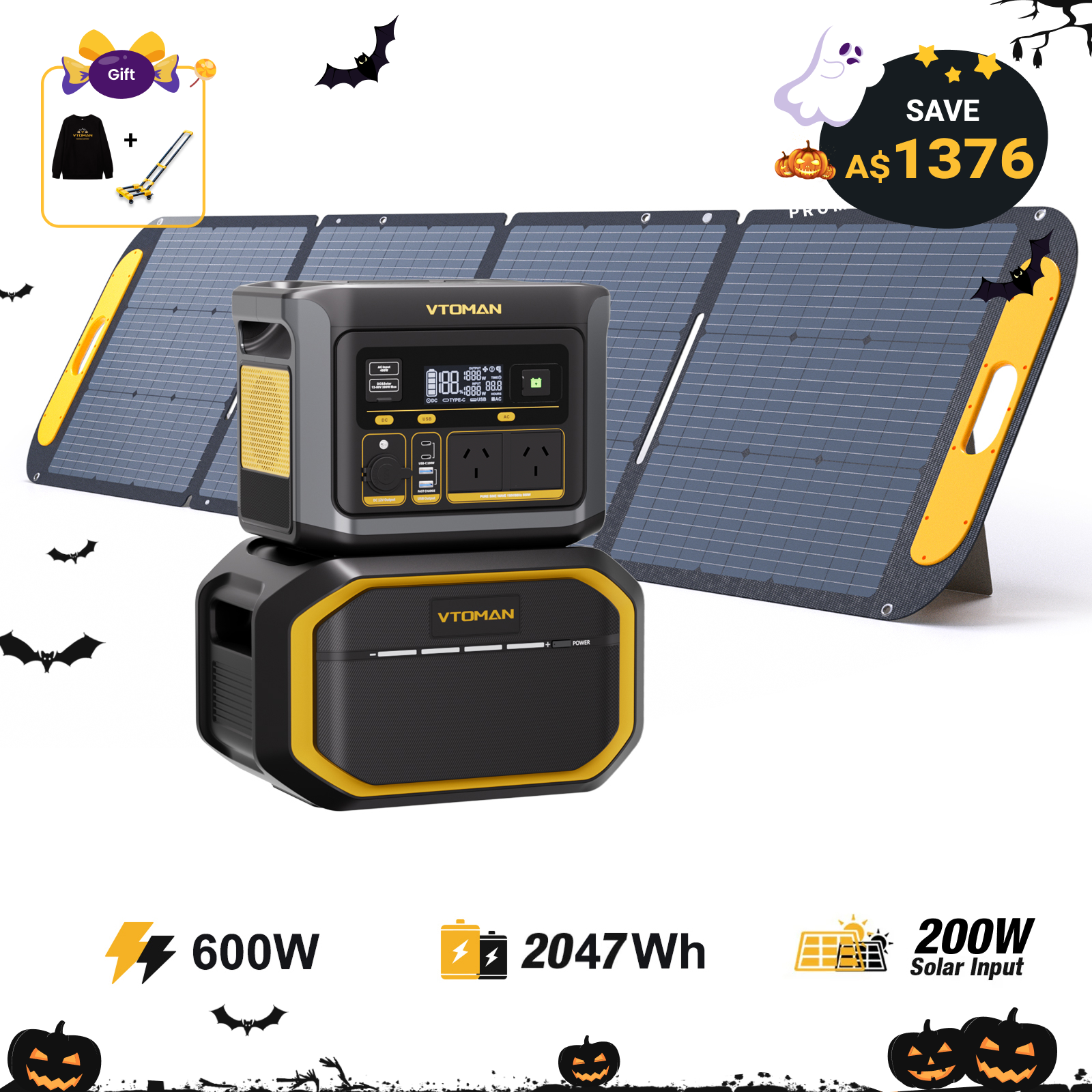 VTOMAN FlashSpeed 600 Portable Power Station