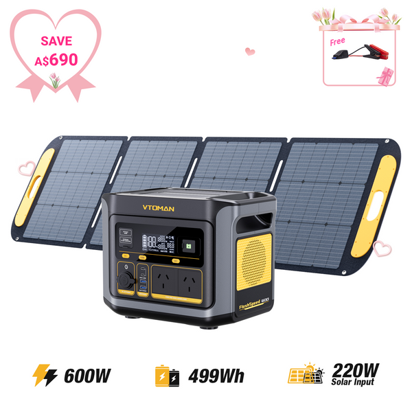 VTOMAN FlashSpeed 600 +220W Solar Panel