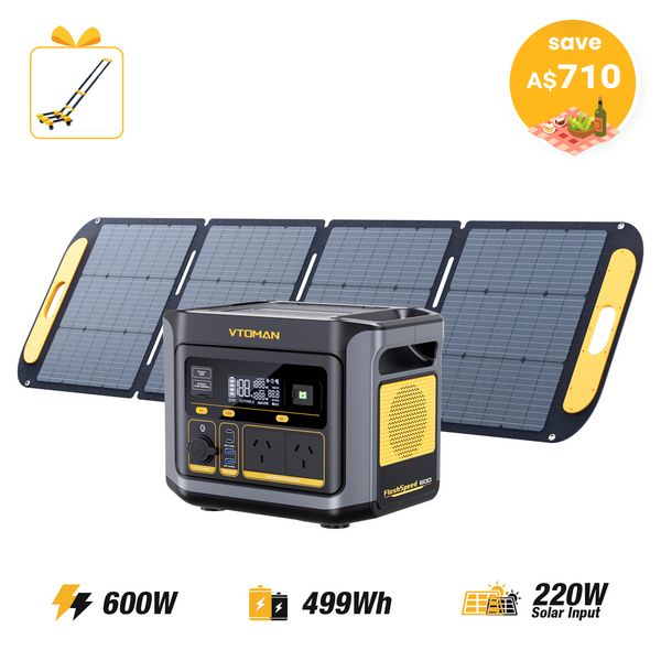 VTOMAN FlashSpeed 600 +220W Solar Panel