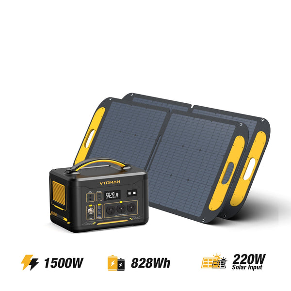 Jump 1500W/ 828Wh  110W Solar Generator