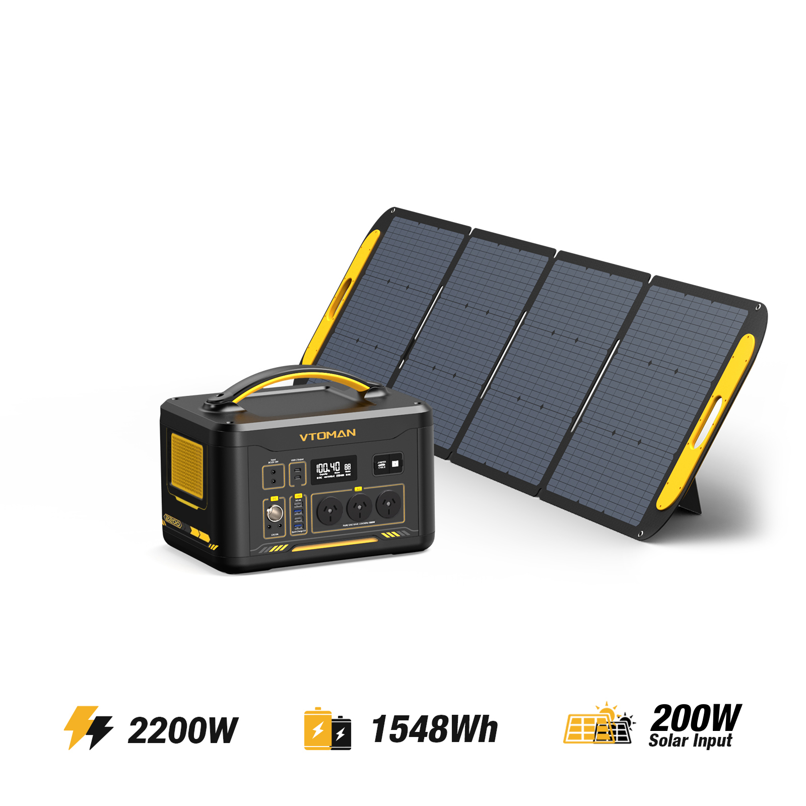 Jump 2200W/1548Wh 200W Solar Generator