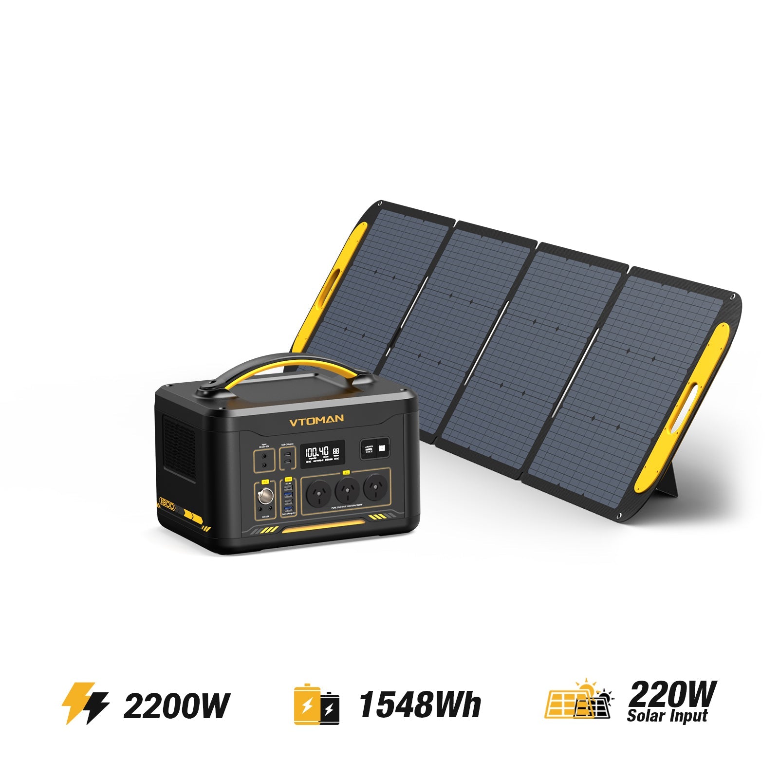 Jump 2200W/1548Wh 220W Solar Generator