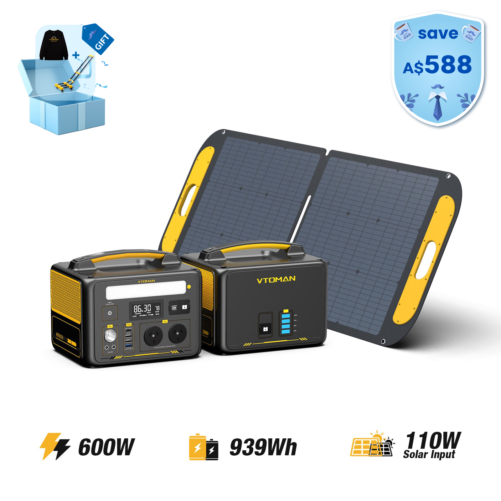 Jump 600W/939Wh 110W Solar Generator