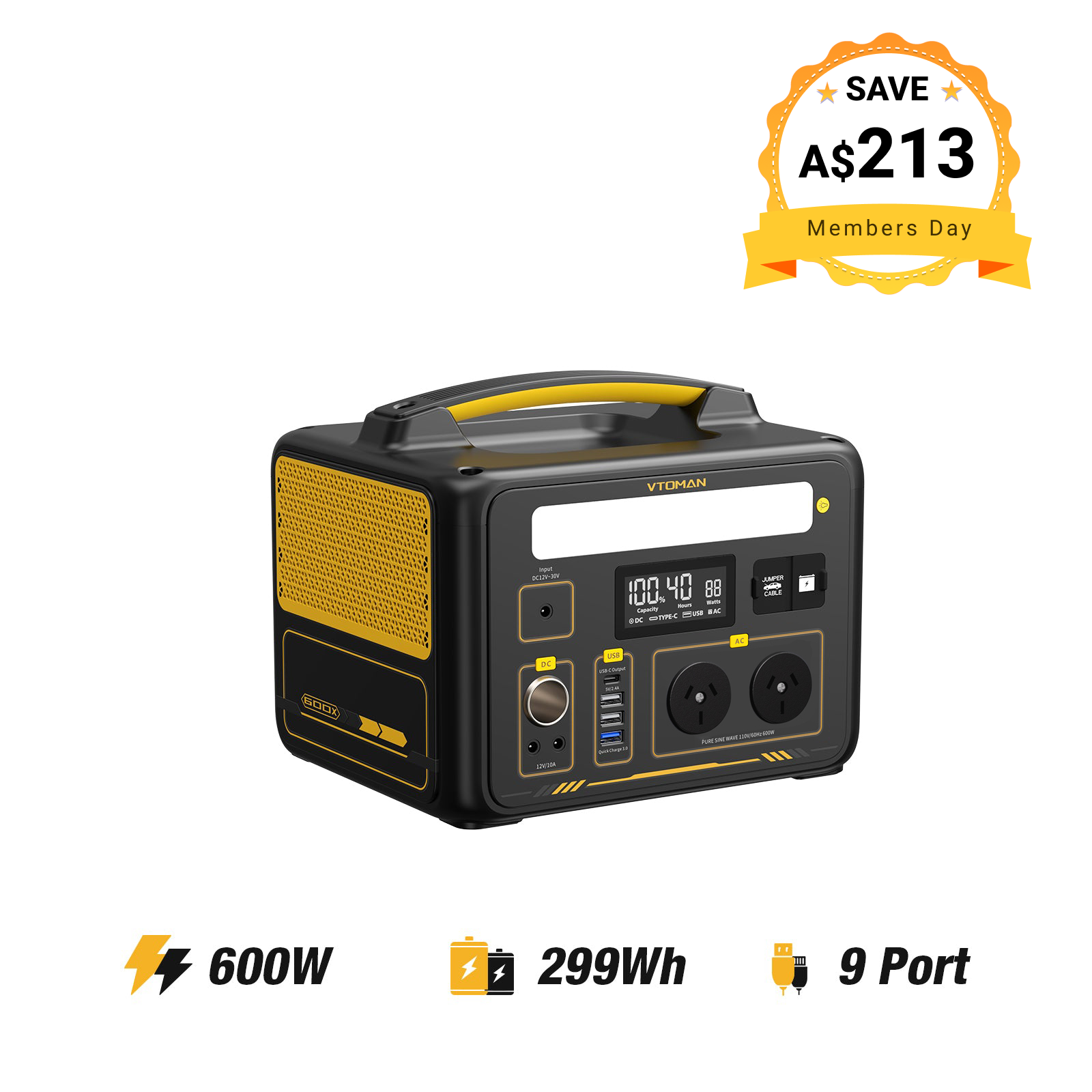 VTOMAN Jump 600X Power Station