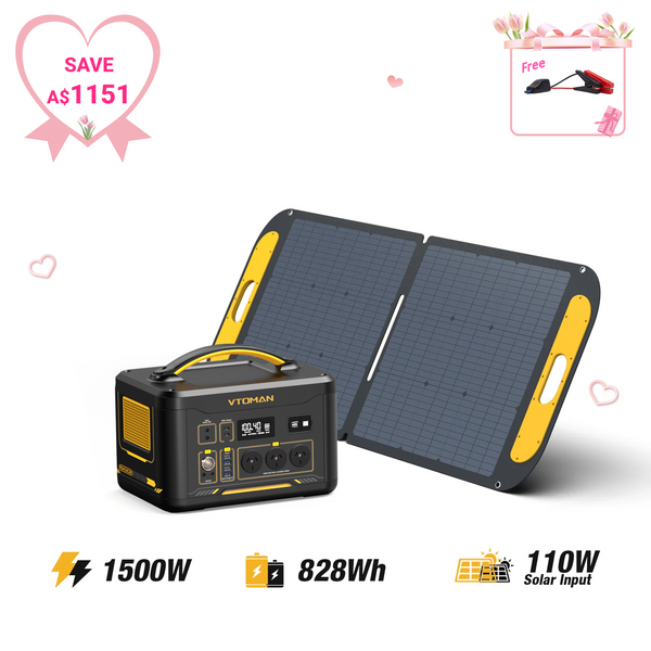 Jump 1500W/ 828Wh  110W Solar Generator