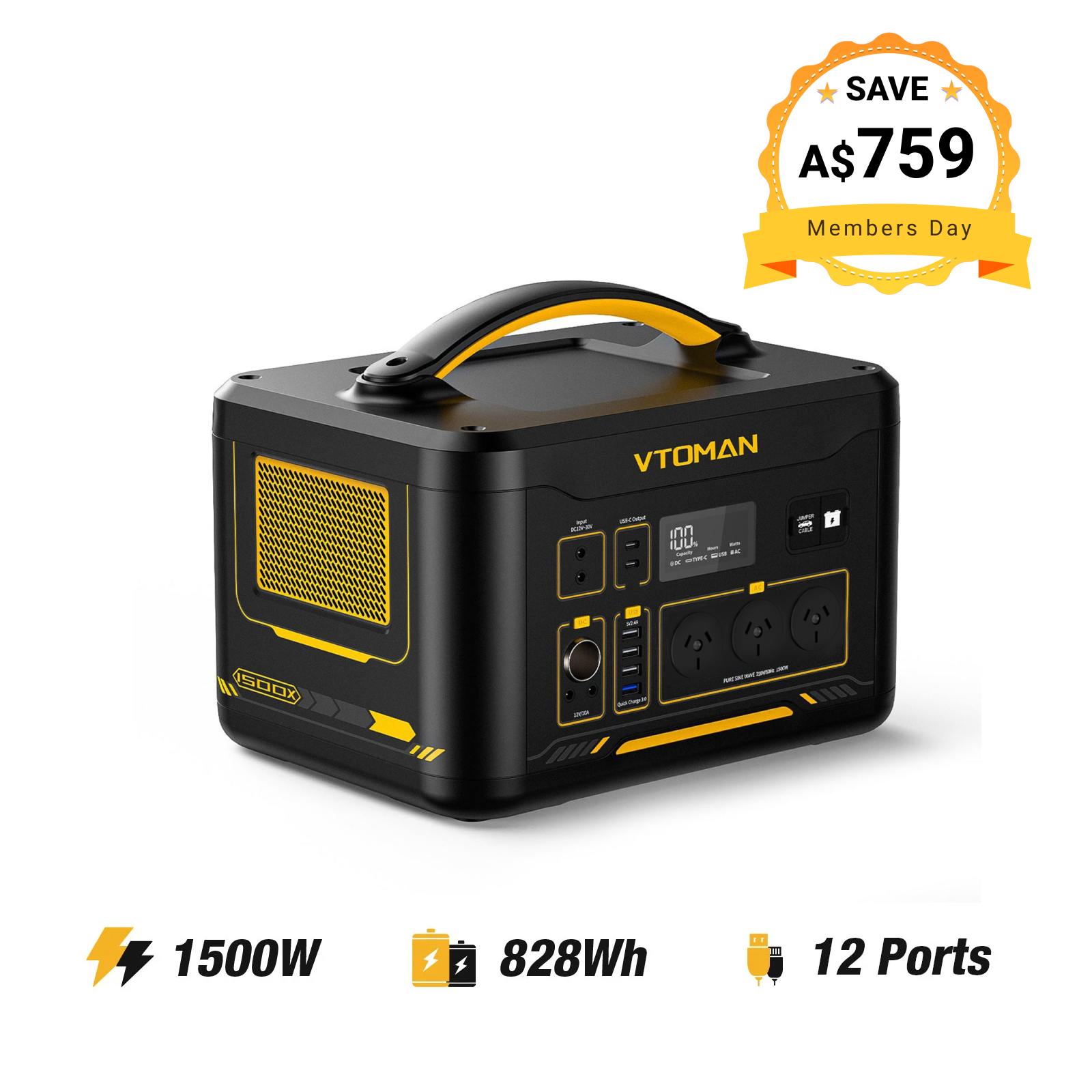 VTOMAN Jump 1500X Portable Power Station