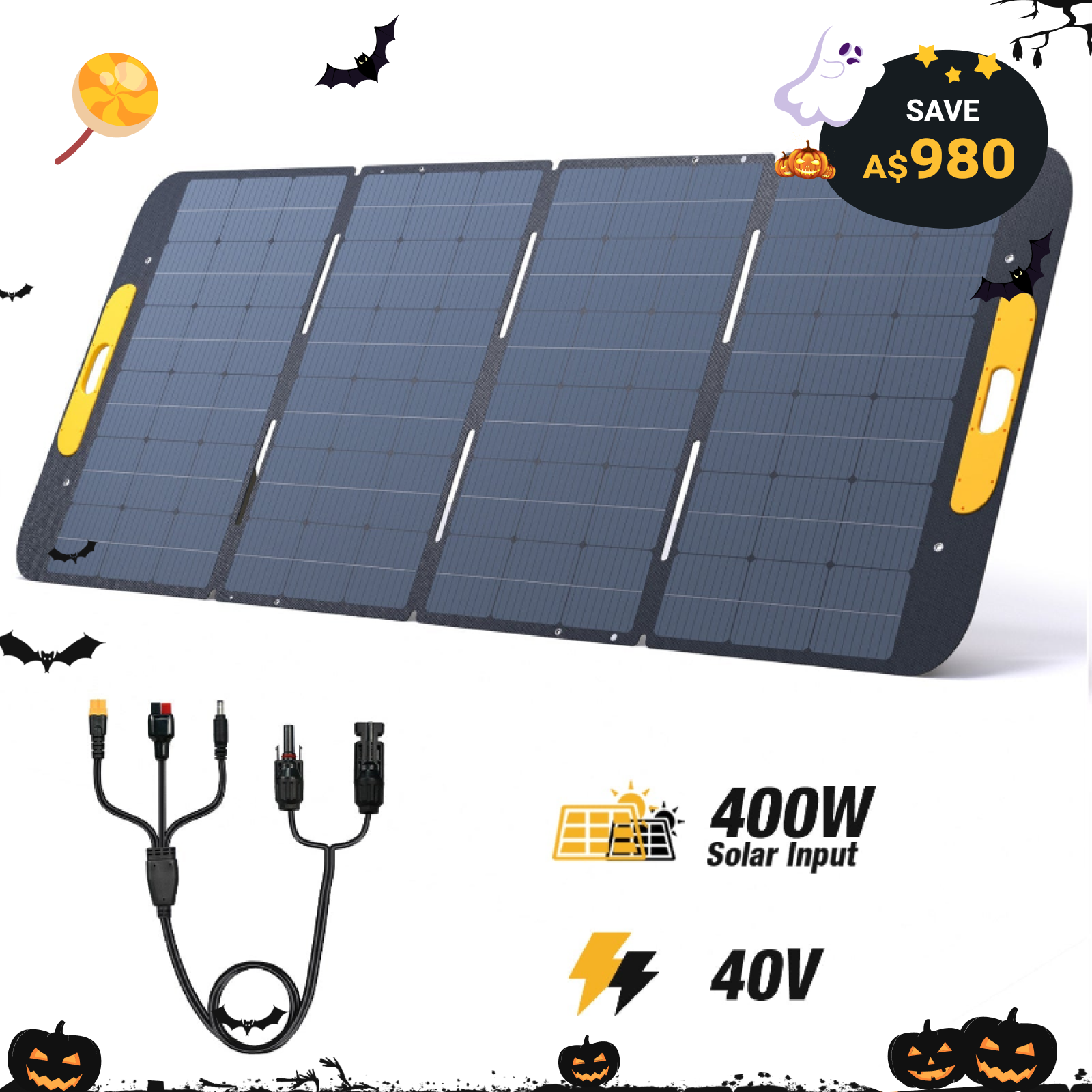 VTOMAN 400W Foldable Portable Solar Panels