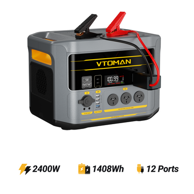 VTOMAN  FlashSpeed 2400 V-BEYOND™ Portable Power Station with Jumper Cable